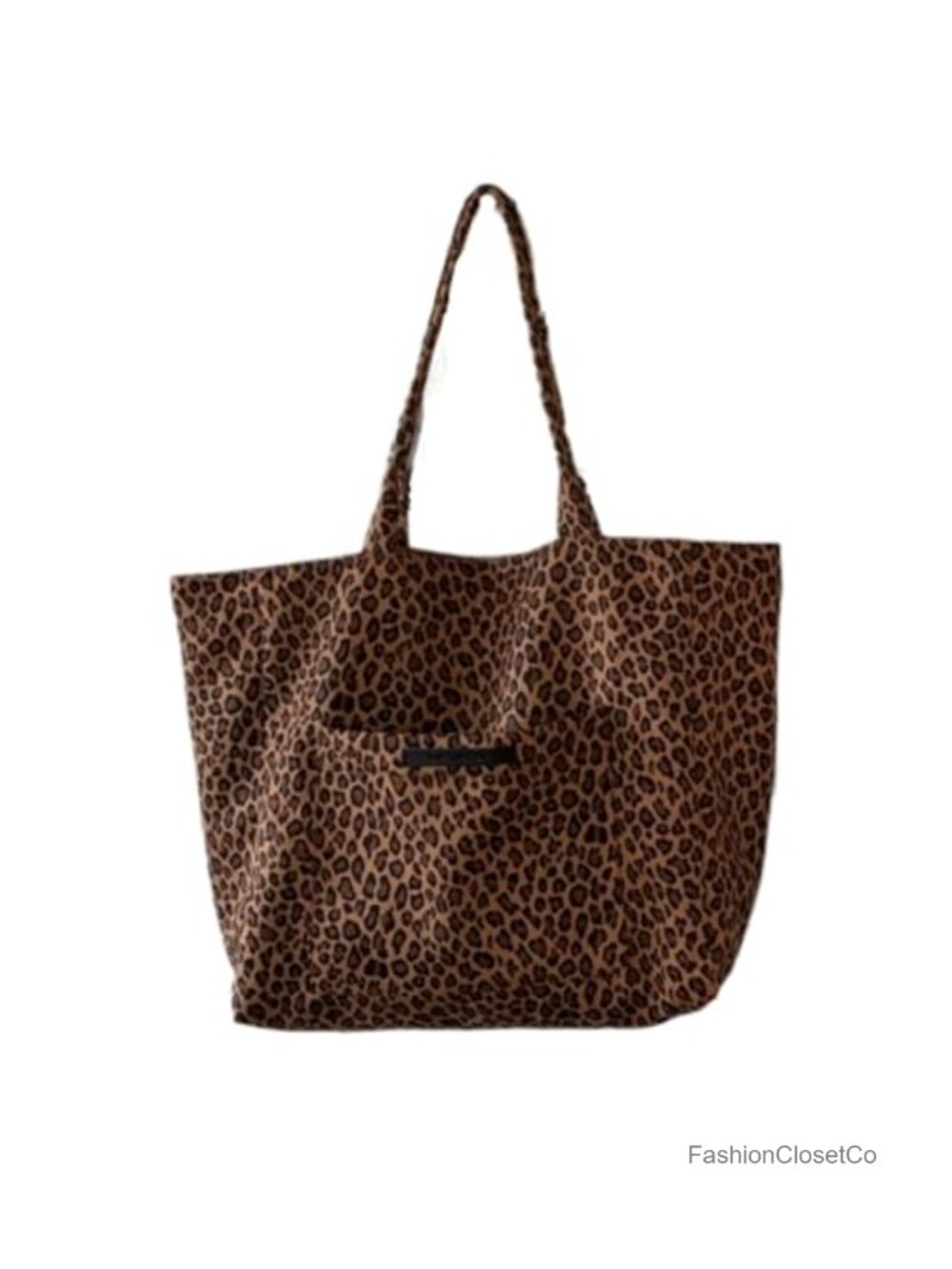 Reversible Leopard Tote Bag Oversized Nylon Shoulder Purse for Women